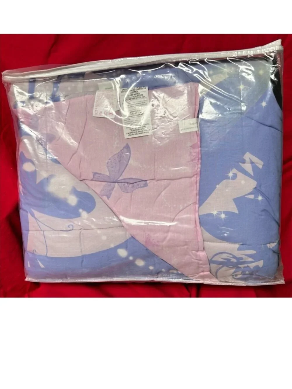 NEW~TWIN Comforter Sheet set~vtg DISNEY PRINCESS~FAIRIES TINKERBELL~cotton rich